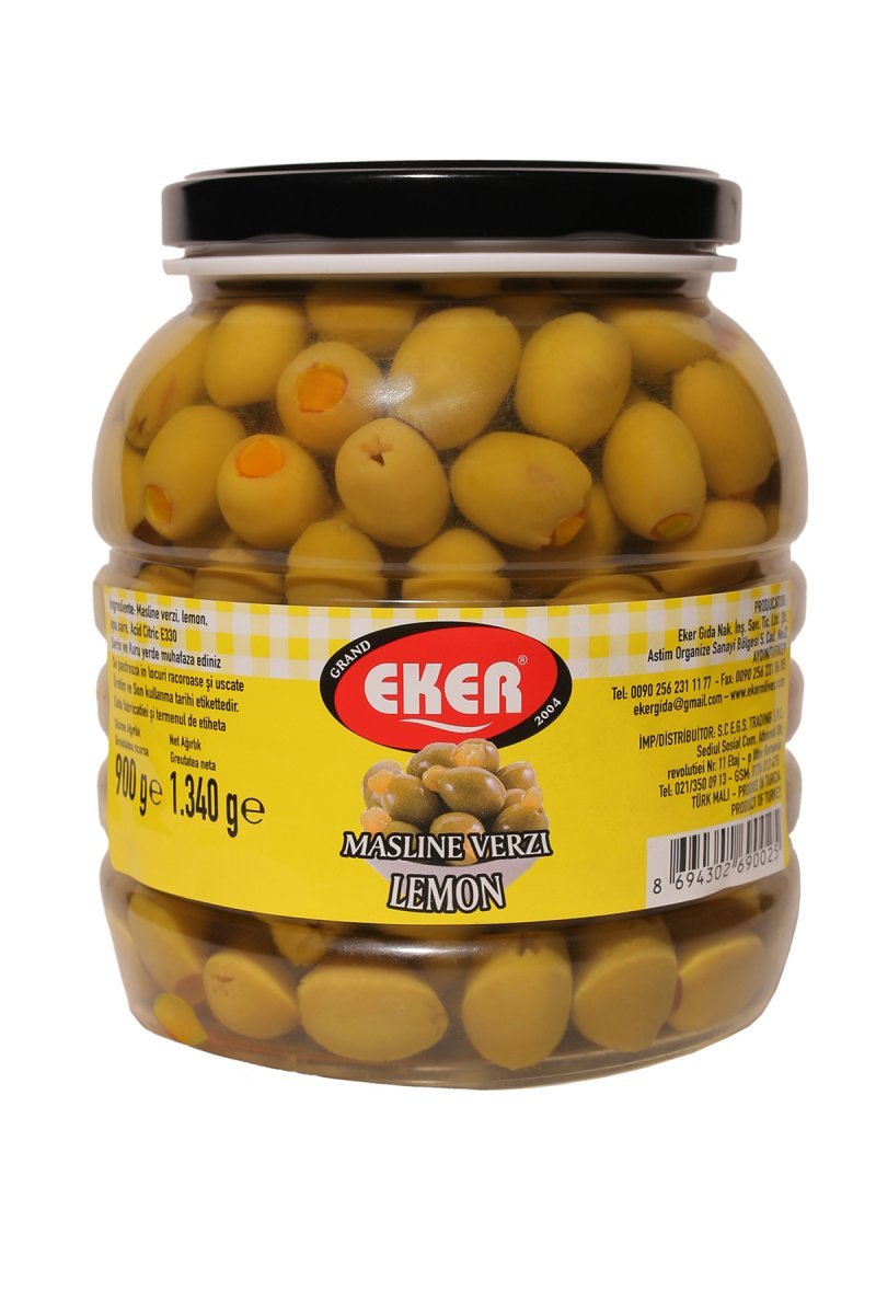 900 GLASS JAR LEMON STUFFED GREEN OLIVES