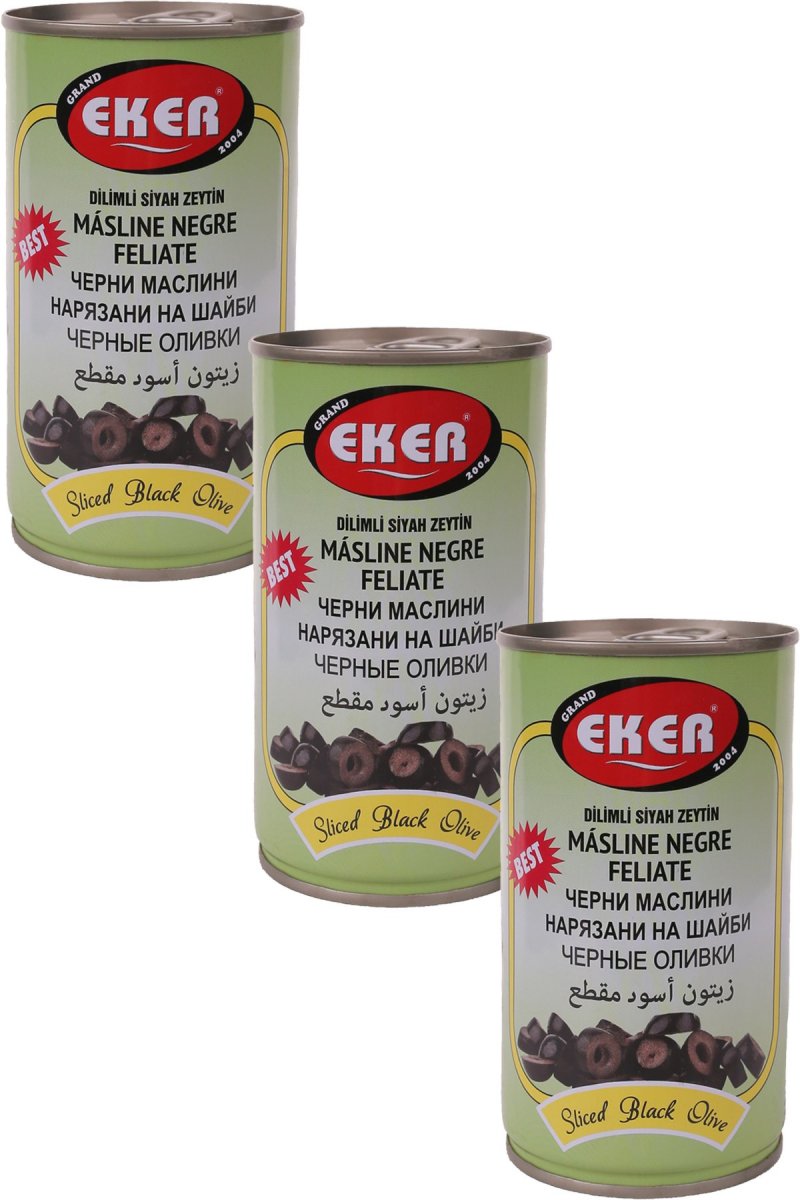 1/2 TIN 140 G. SLICED BLACK OLIVE 